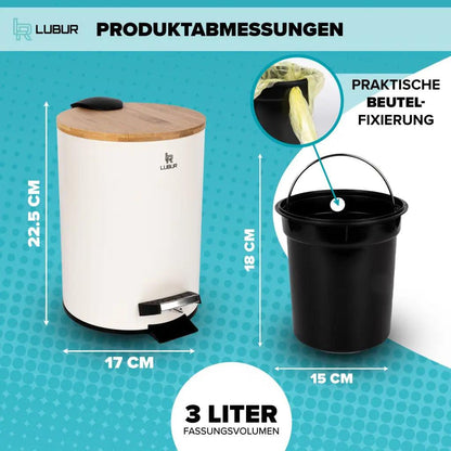 Lubur Kosmetikeimer 3L - Weiß - Kosmetikeimer