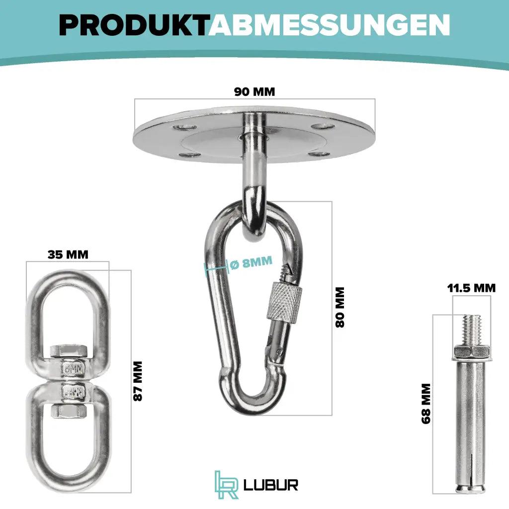 Lubur Premium Deckenhaken - TÜV SÜD geprüfte